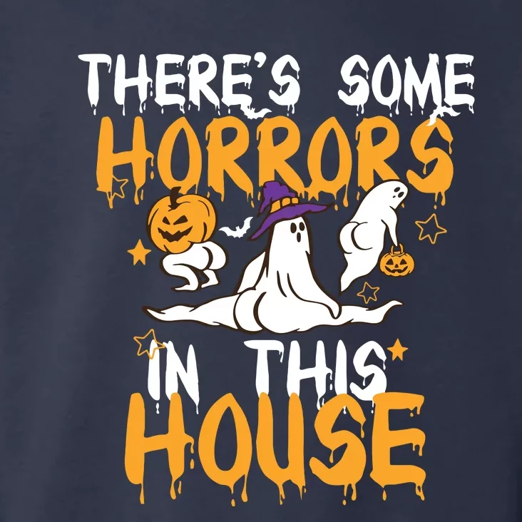 Theres Some Horrors In This House Ghost Pumpkin Halloween Toddler Hoodie