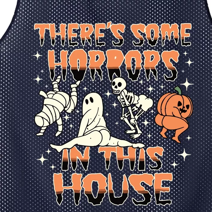 Theres Some Horrors In This House Halloween Gifts Mesh Reversible Basketball Jersey Tank