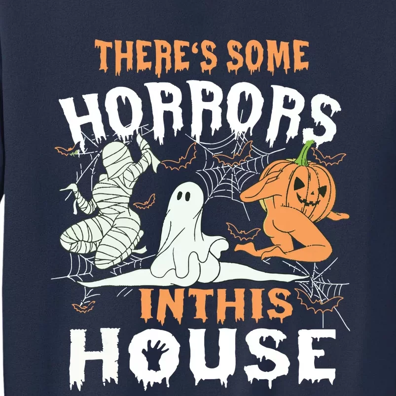 Theres Some Horrors In This House Halloween Pumpkin Ghost Sweatshirt