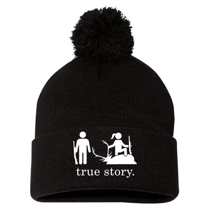 True Story Hunting Lover Hunter Pom Pom 12in Knit Beanie