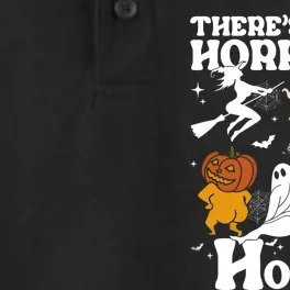 ThereS Some Horrors In This House Retro Halloween Dry Zone Grid Performance Polo