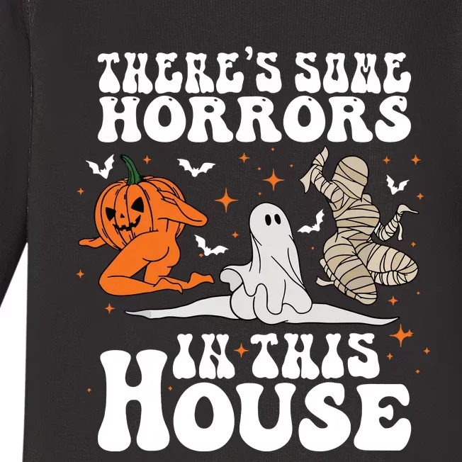 Theres Some Horrors In This House Halloween Baby Long Sleeve Bodysuit