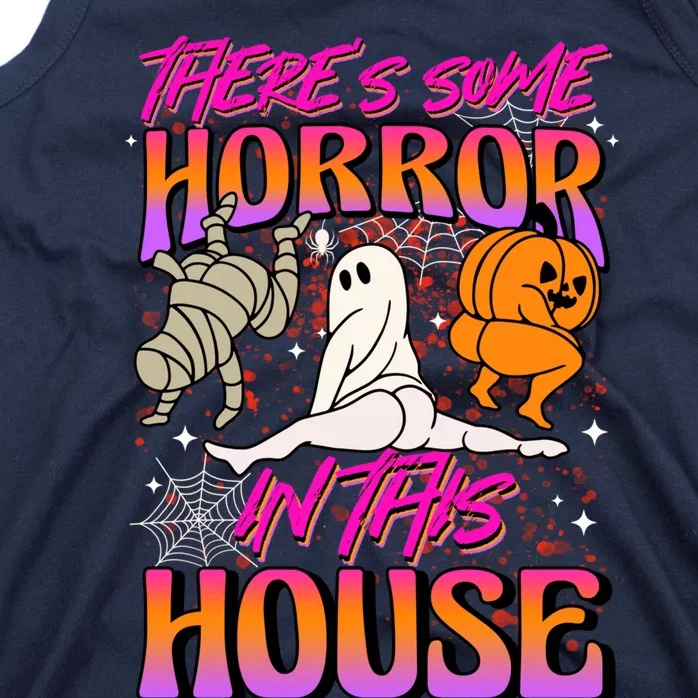 Theres Some Horrors In This House Ghost Pumpkin Halloween Tank Top