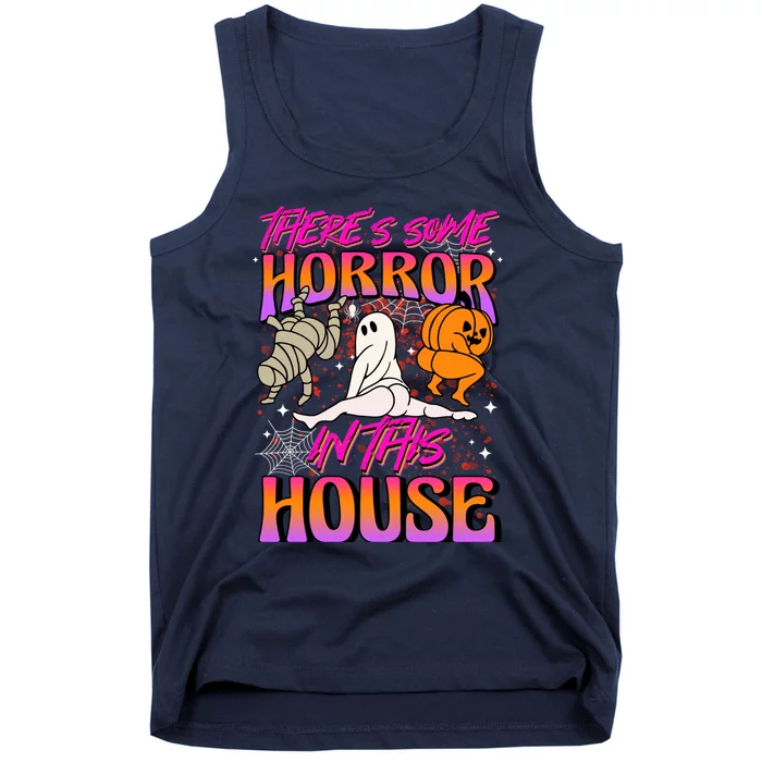 Theres Some Horrors In This House Ghost Pumpkin Halloween Tank Top