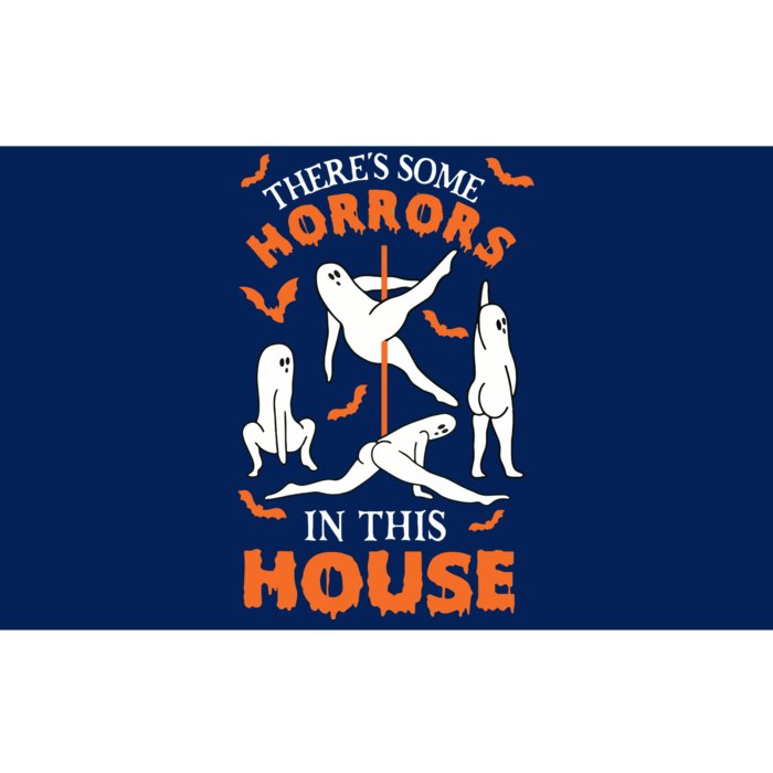 Theres Some Horrors In This House Spooky Ghost Halloween Bumper Sticker