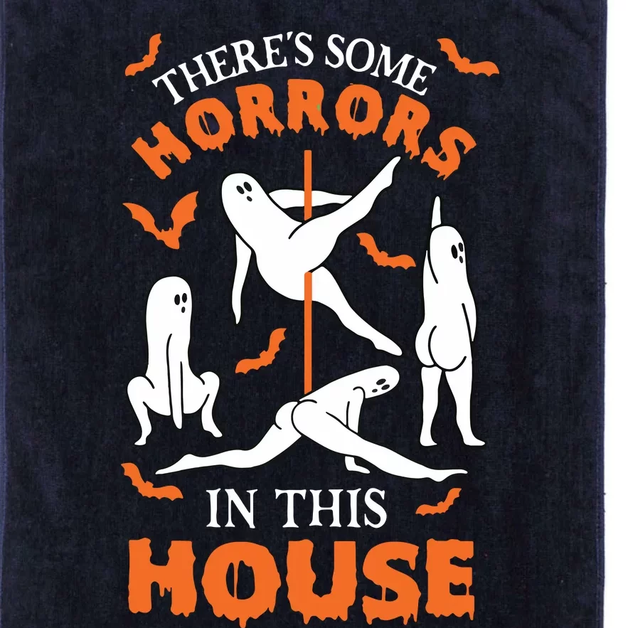 Theres Some Horrors In This House Spooky Ghost Halloween Platinum Collection Golf Towel