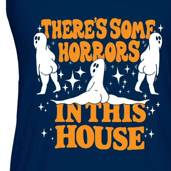 Theres Some Horrors In This House Spooky Season Halloween Ladies Essential Flowy Tank