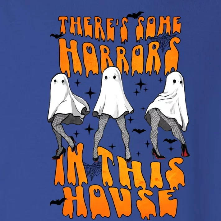 Theres Some Horrors In This House Funny Ghost Halloween Great Gift Toddler Long Sleeve Shirt