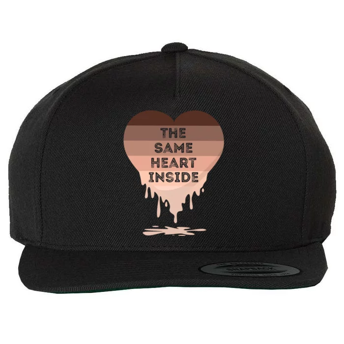 The Same Heart Inside Sunset Retro Black History Month Cute Gift Wool Snapback Cap