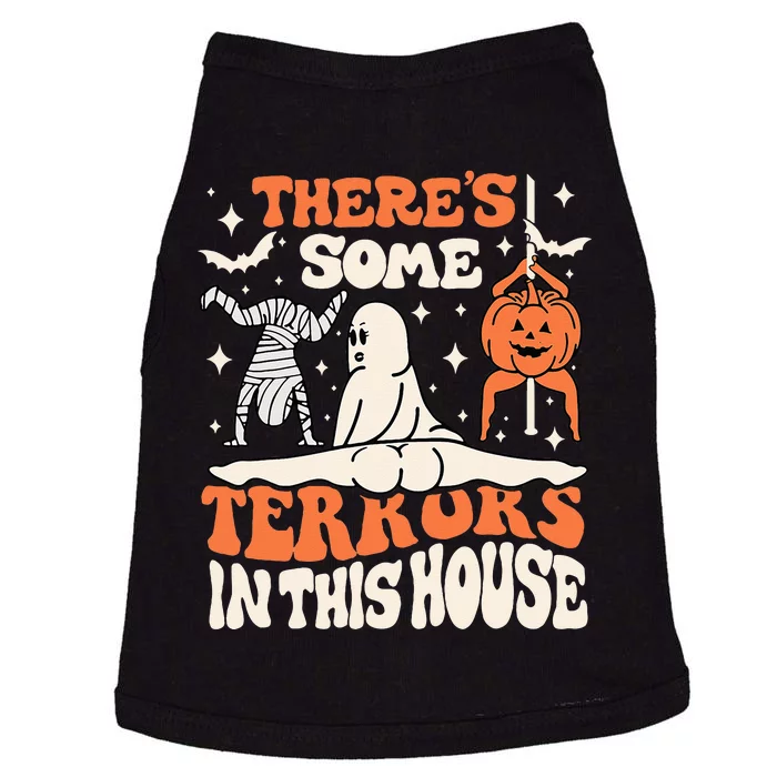 Theres Some Horrors In This House Ghost Pumpkin Halloween Doggie Tank