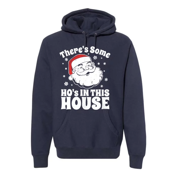 ThereS Some HoS In This House Funny Christmas In July Gift Premium Hoodie