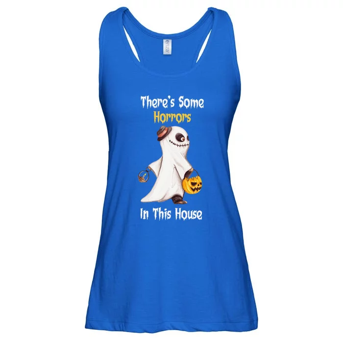 Theres Some Horrors In This House Funny Halloween Ladies Essential Flowy Tank