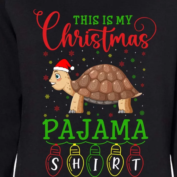 Turtle Santa Hat Xmas Light This Is My Christmas Pajama Meaningful Gift Womens California Wash Sweatshirt