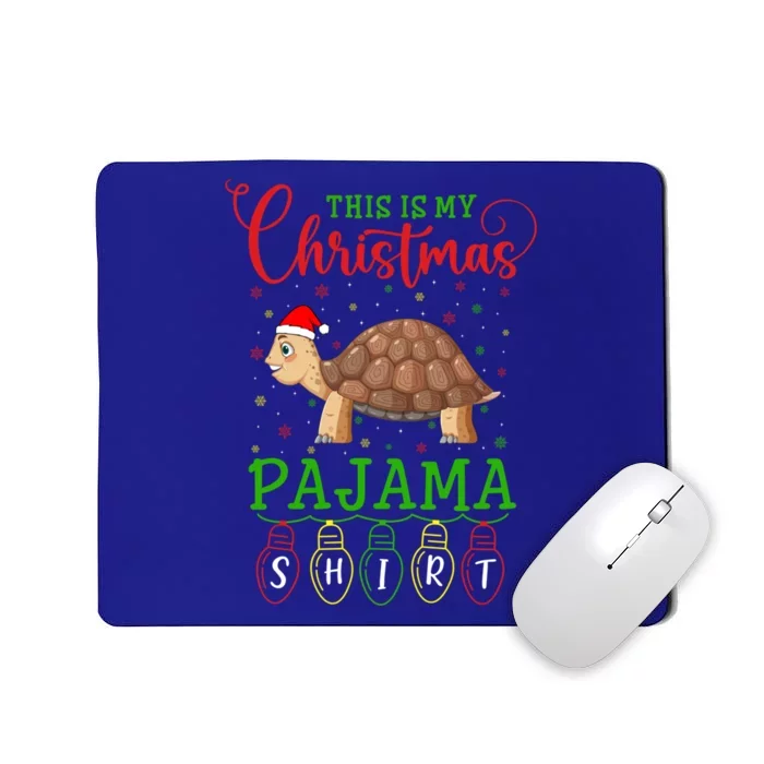 Turtle Santa Hat Xmas Light This Is My Christmas Pajama Meaningful Gift Mousepad