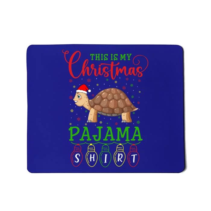 Turtle Santa Hat Xmas Light This Is My Christmas Pajama Meaningful Gift Mousepad