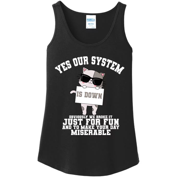 Tech Support Help Desk Information Technology Call Center Ladies Essential Tank