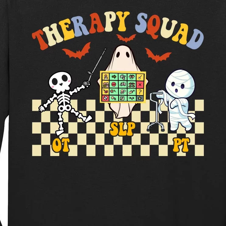 Therapy Squad Halloween Slp Ot Pt Team Tall Long Sleeve T-Shirt