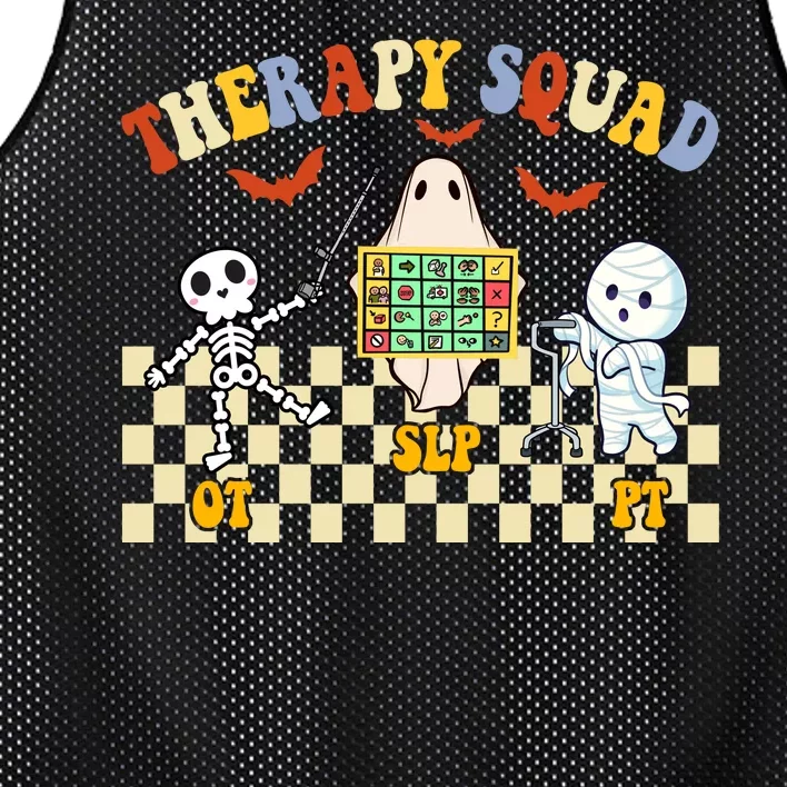 Therapy Squad Halloween Slp Ot Pt Team Mesh Reversible Basketball Jersey Tank