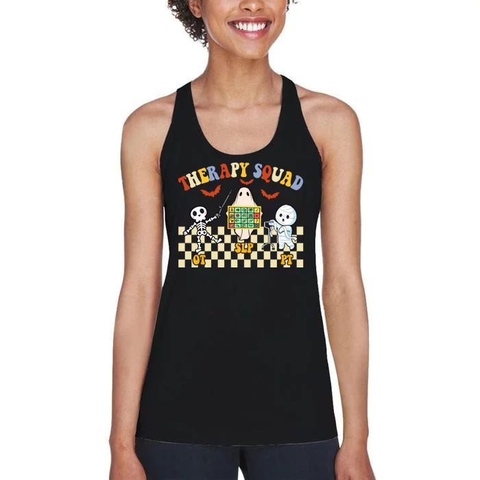 Therapy Squad Halloween Slp Ot Pt Team Women's Racerback Tank