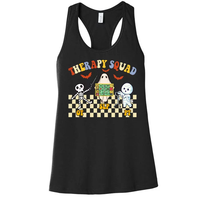 Therapy Squad Halloween Slp Ot Pt Team Women's Racerback Tank