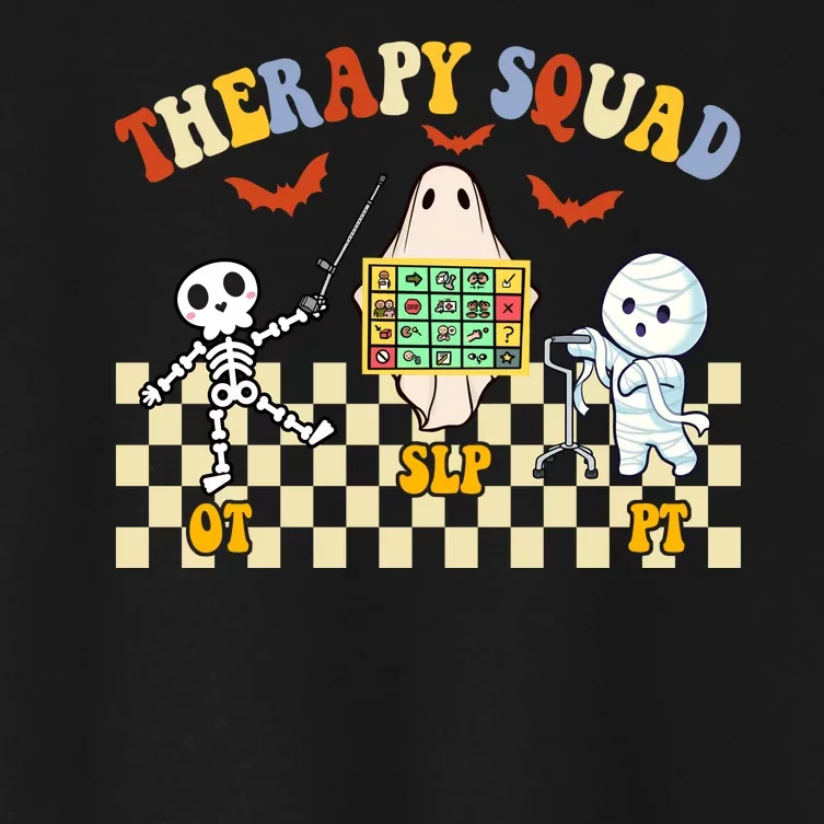 Therapy Squad Halloween Slp Ot Pt Team Women's Crop Top Tee