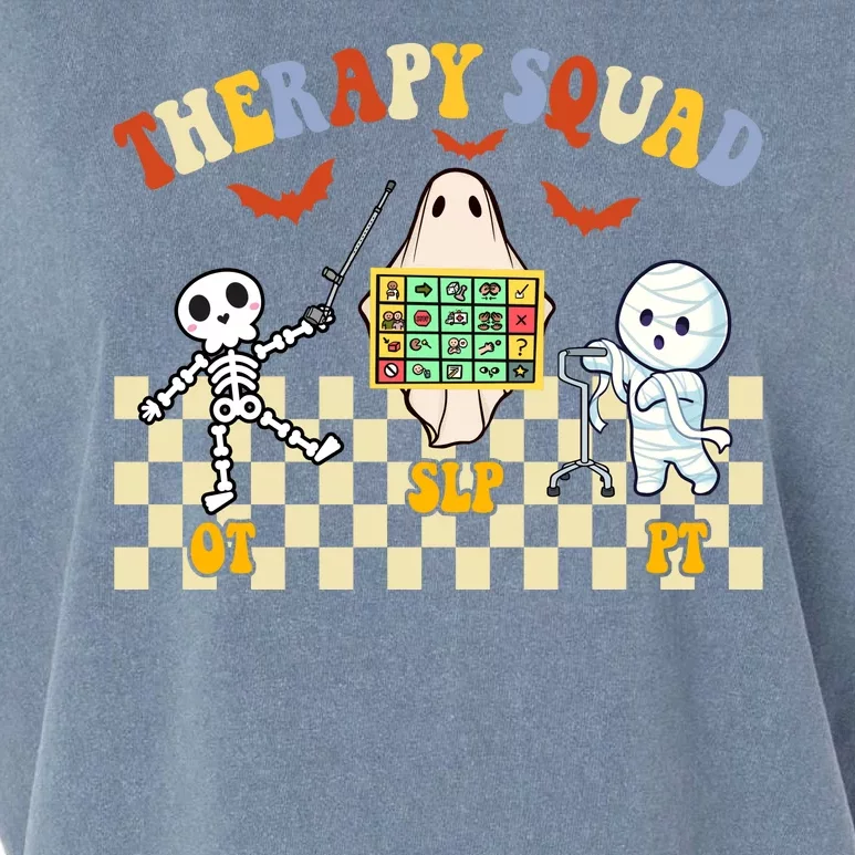 Therapy Squad Halloween Slp Ot Pt Team Garment-Dyed Women's Muscle Tee