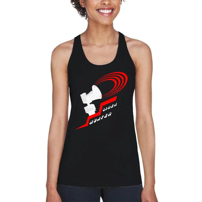 Tornado Siren Hunter Lightning Design Women's Racerback Tank