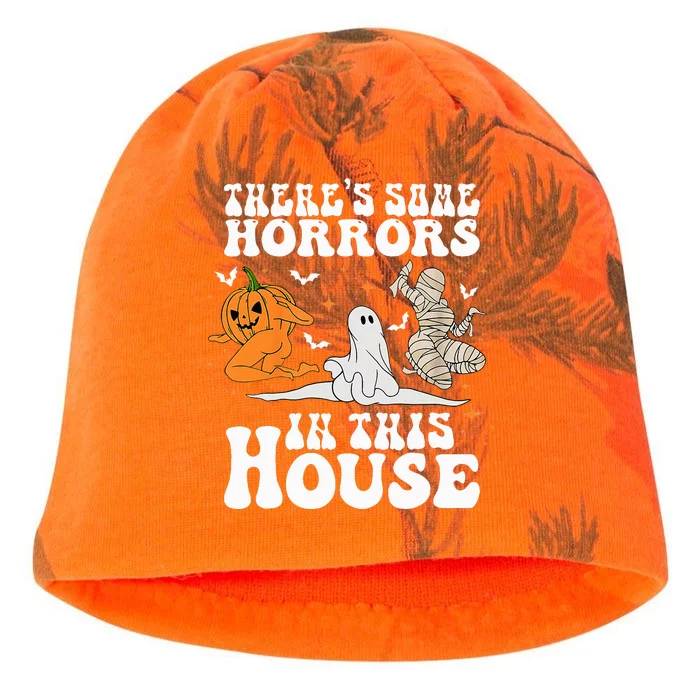 Theres Some Horrors In This House Halloween Spooky Season Kati - Camo Knit Beanie