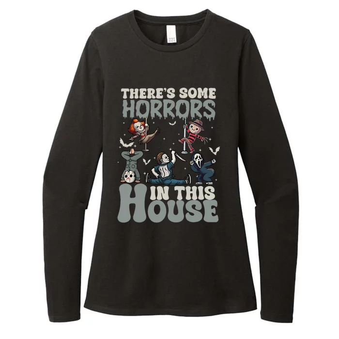 ThereS Some Horrors In This House Funny Horror Characters Womens CVC Long Sleeve Shirt