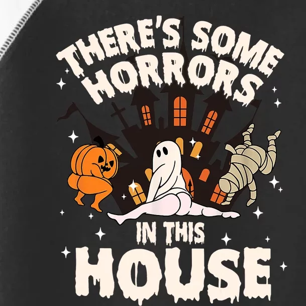 Theres Some Horrors In This House Ghost Halloween Funny Toddler Fine Jersey T-Shirt