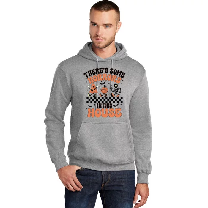 Theres Some Horrors In This House Ghost Pumpkin Halloween Tall Hoodie