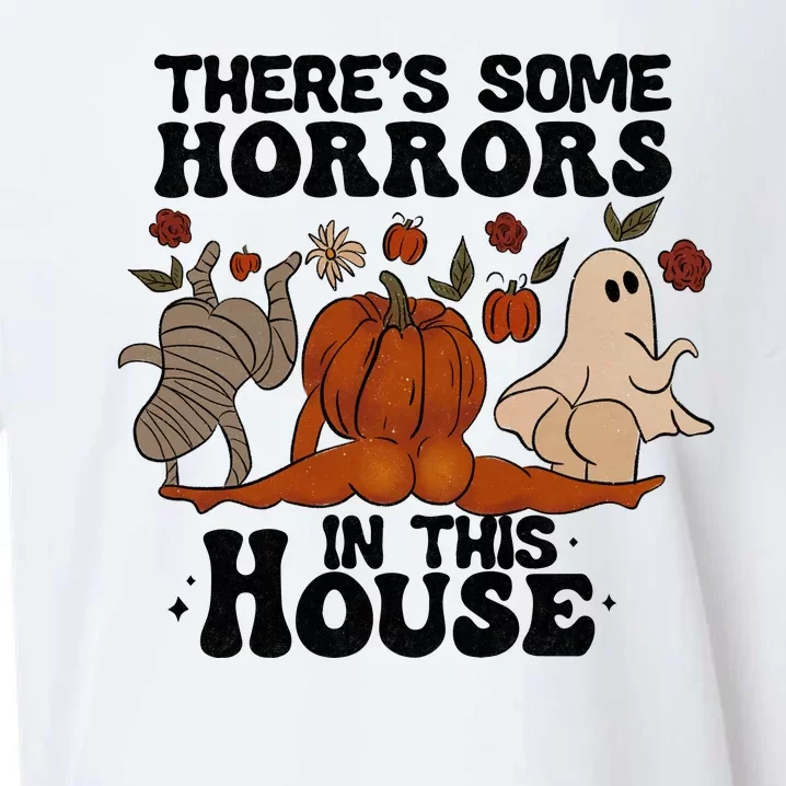 Theres Some Horrors In This House Funny Halloween Twerk Sueded Cloud Jersey T-Shirt