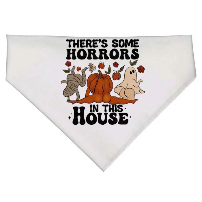 Theres Some Horrors In This House Funny Halloween Twerk USA-Made Doggie Bandana