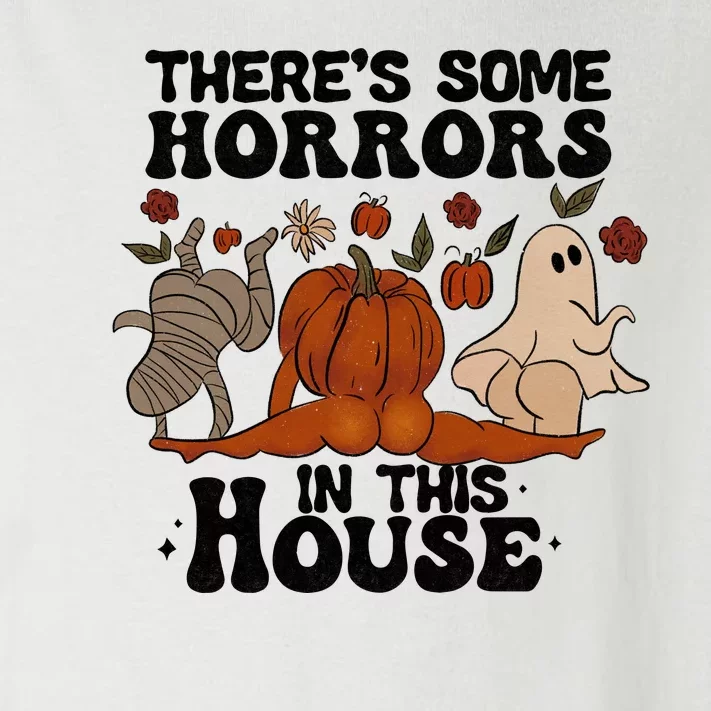 Theres Some Horrors In This House Funny Halloween Twerk Toddler Long Sleeve Shirt