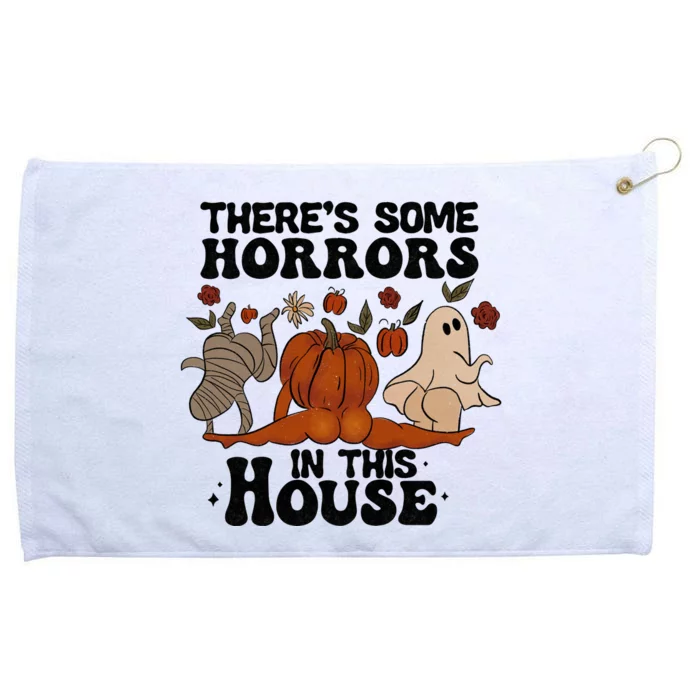 Theres Some Horrors In This House Funny Halloween Twerk Grommeted Golf Towel