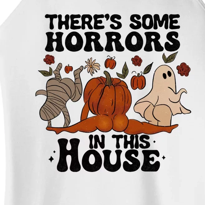 Theres Some Horrors In This House Funny Halloween Twerk Women’s Perfect Tri Rocker Tank