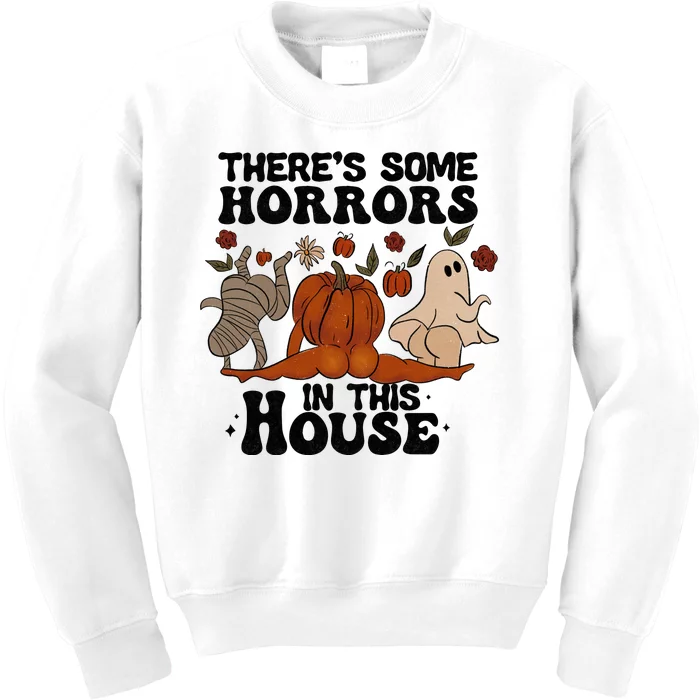 Theres Some Horrors In This House Funny Halloween Twerk Kids Sweatshirt