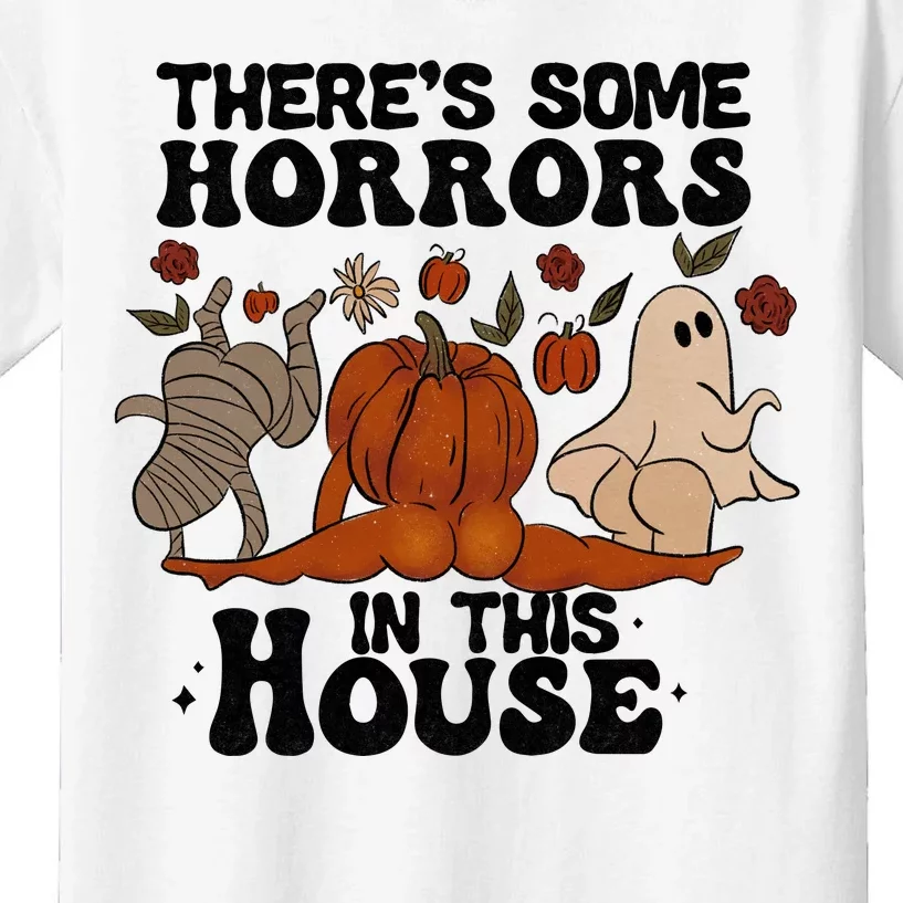 Theres Some Horrors In This House Funny Halloween Twerk Kids T-Shirt