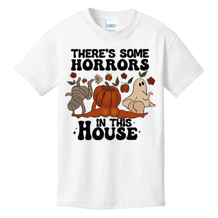 Theres Some Horrors In This House Funny Halloween Twerk Kids T-Shirt