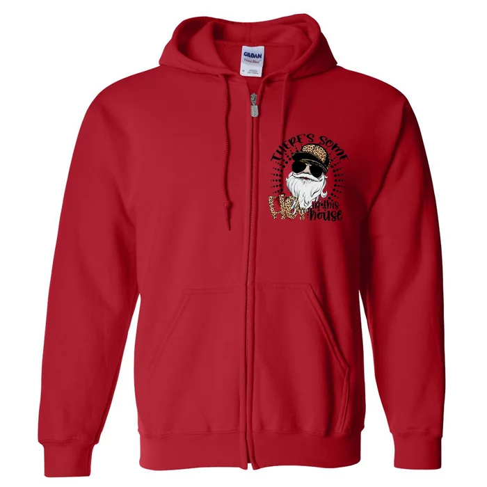 There's Some Hos In This House Funny Santa Claus Christmas Full Zip Hoodie