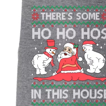 ThereS Some Ho Ho Hos In This House Ugly Christmas Sweater Gift Doggie 3-End Fleece Hoodie