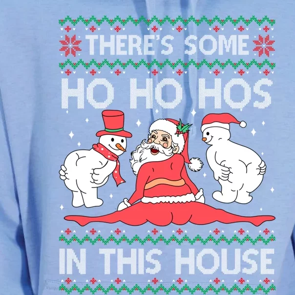 ThereS Some Ho Ho Hos In This House Ugly Christmas Sweater Gift Unisex Surf Hoodie