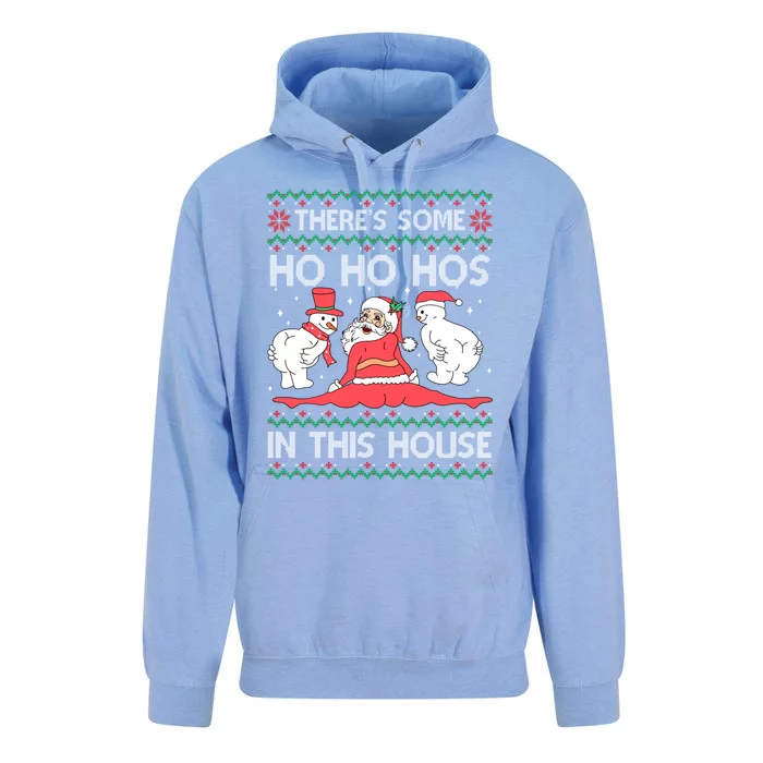 ThereS Some Ho Ho Hos In This House Ugly Christmas Sweater Gift Unisex Surf Hoodie