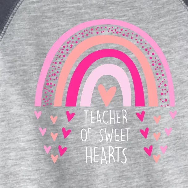 Teacher Sweet Hearts Rainbow PreK Teacher Valentines Day Toddler Fine Jersey T-Shirt