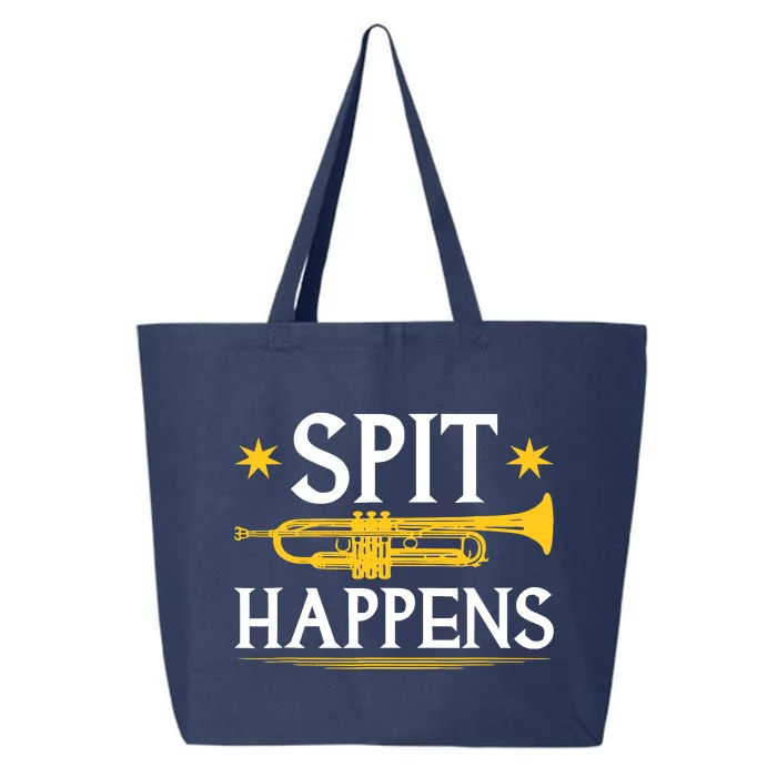 Trumpet Spit Happens Marching Band Jazz Music 25L Jumbo Tote