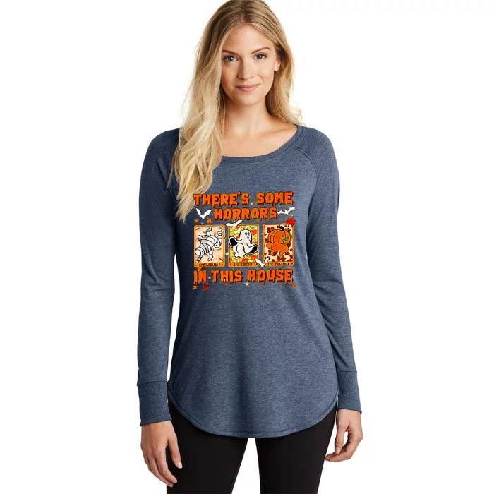 Theres Some Horrors In This House Oversized Women's Perfect Tri Tunic Long Sleeve Shirt