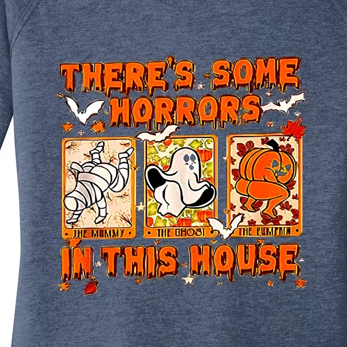 Theres Some Horrors In This House Oversized Women's Perfect Tri Tunic Long Sleeve Shirt