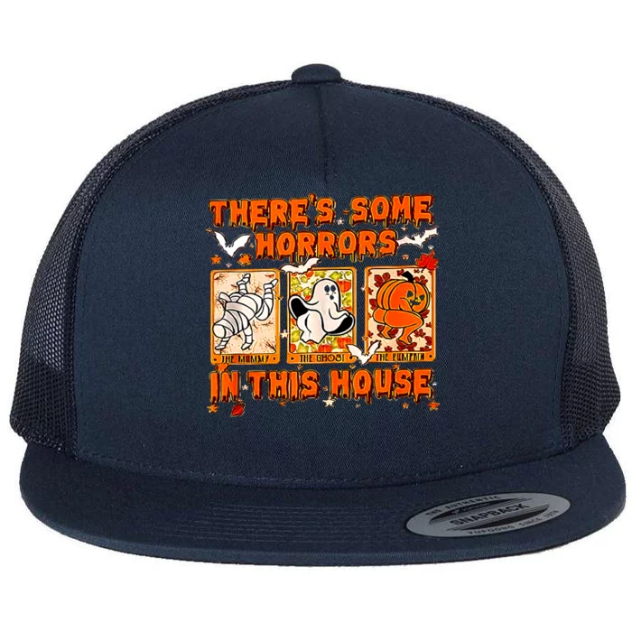 Theres Some Horrors In This House Oversized Flat Bill Trucker Hat