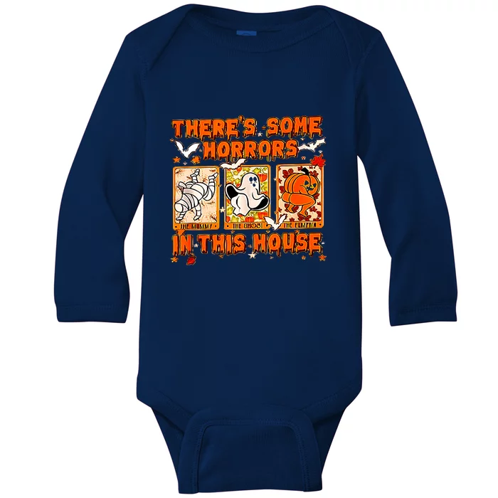 Theres Some Horrors In This House Oversized Baby Long Sleeve Bodysuit