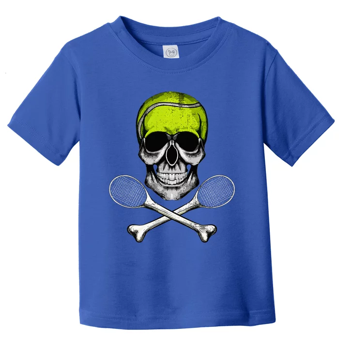 Tennis Skull Halloween Spooky Tennis Halloween Toddler T-Shirt